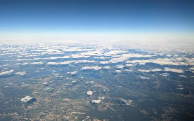 This photo shows examples of cloud patterns caused by atmospheric gravity waves (AGWs).
